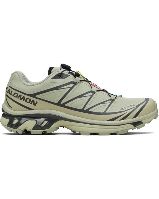 Salomon Black Khaki Xt-6 Gore-Tex Sneakers for men
