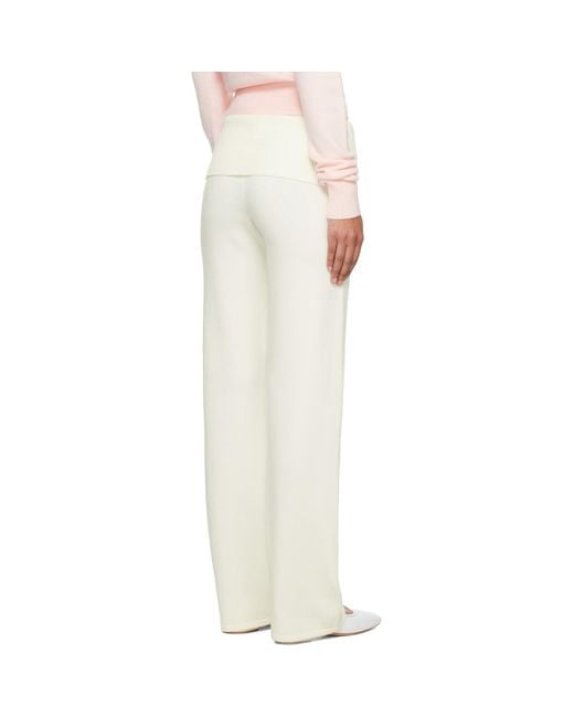 Skims White Off- 'Sweater Knits' Foldover Lounge Pants