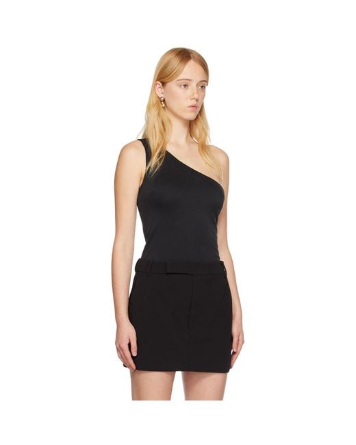 Third Form Black Form One Shoulder Tank Top