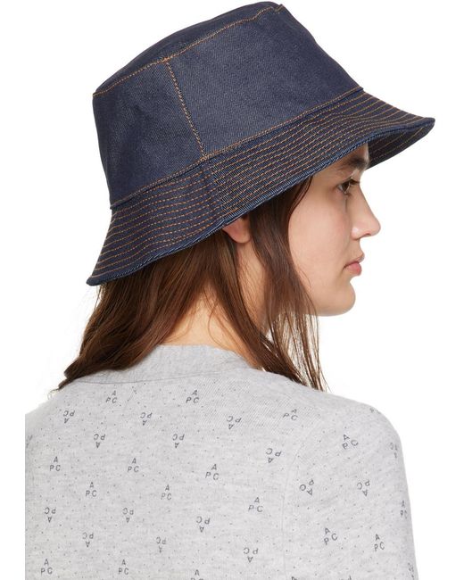 A.P.C. . Blue Thais Bucket Hat