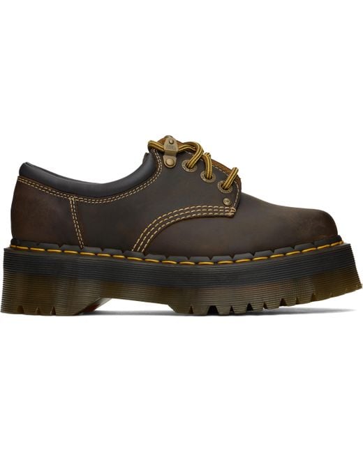 Dr. Martens Black 8053 Arc Crazy Horse Leather Platform Derbys for men