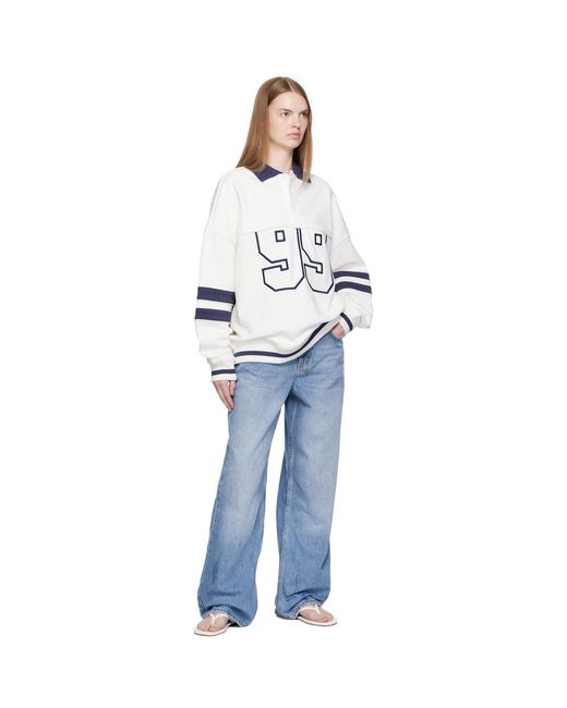 Ksubi White '99' Boyfriend Polo Sweatshirt