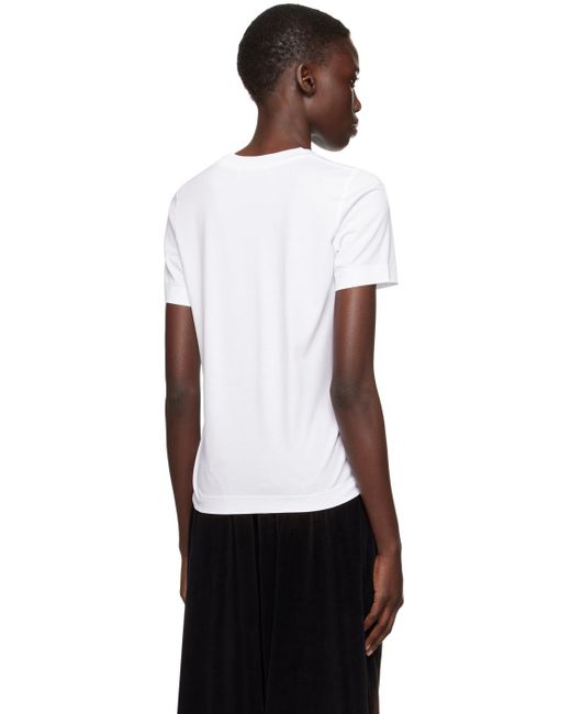 T-shirt blanc en jersey d'épaisseur moyenne CDLP en coloris Black
