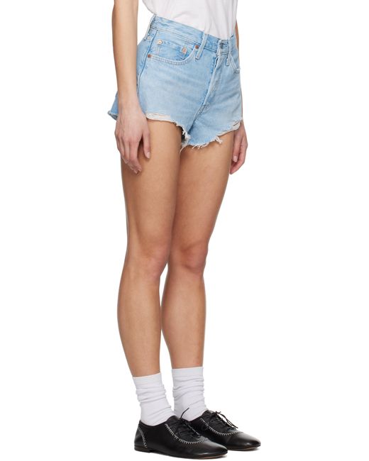 Short 501 Bleu En Denim À Taille Haute Levi's en coloris Blue
