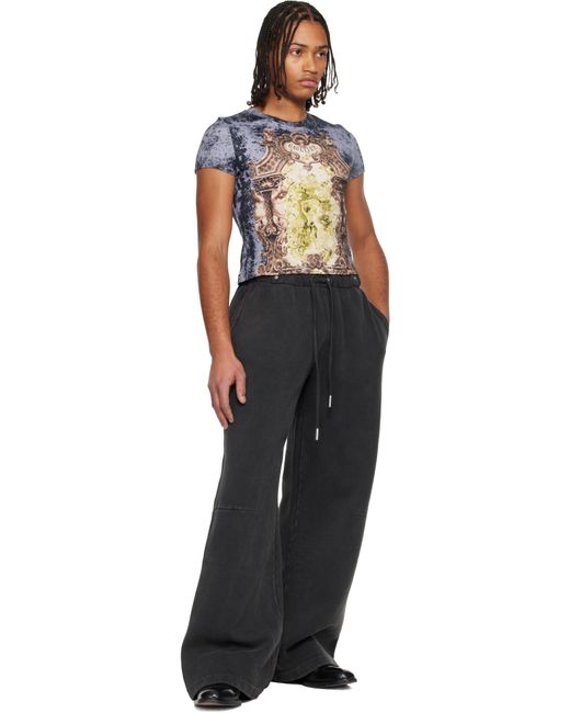 Pantalon De Survêtement Gris Lavé À Logo À Feuilles De Laurier Jean Paul Gaultier pour homme en coloris Black