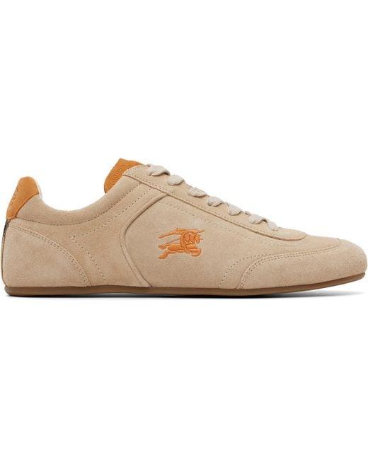 Burberry Brown Suede Knight Runner Sneakers for men