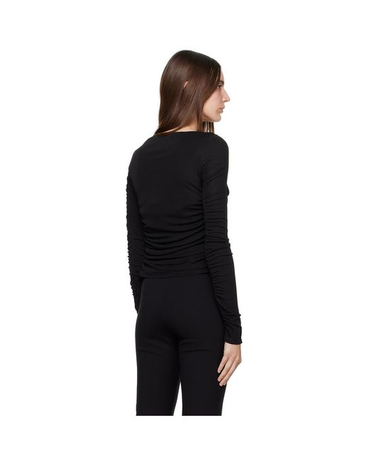 Staud Black Solana Long Sleeve T-shirt