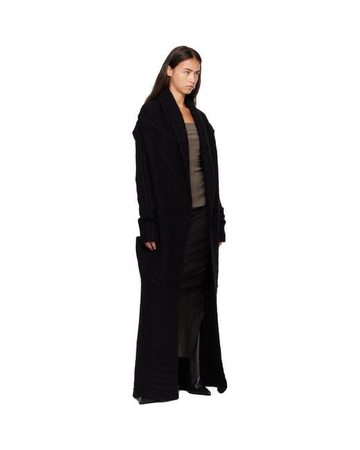 Rick Owens Black Tower Dafne Robe Cardigan