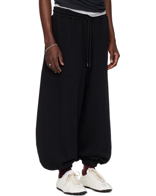 Lu'u Dan Black Baggy Bontan Sweatpants for men