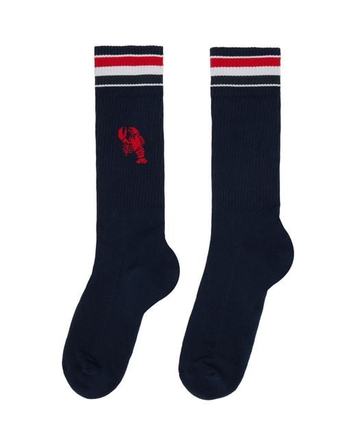 Thom Browne Blue Rwb Funmix Athletic Socks for men