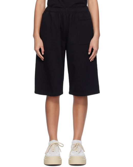 MM6 by Maison Martin Margiela Black Drawstring Shorts