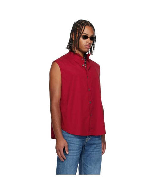 Our Legacy Red Wing Sleeveless Shirt for men