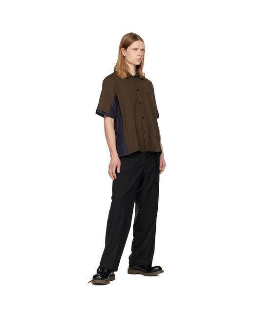 Sacai Black Suiting Denim Shirt for men