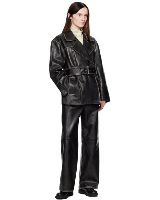 Stand Studio Black Willow Leather Jacket