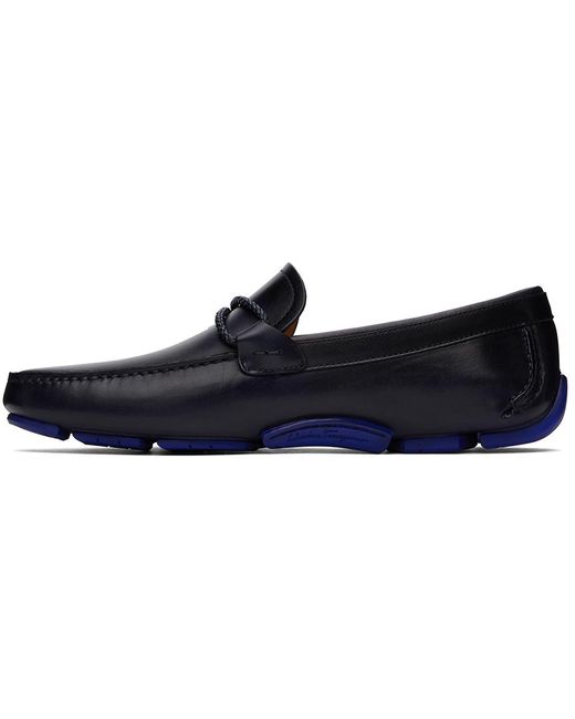 Flâneurs de conduite bleu marine Ferragamo pour homme en coloris Black