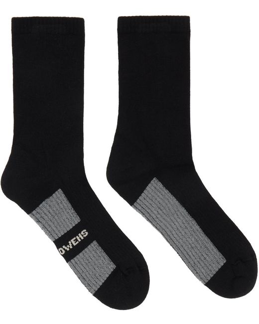 Rick Owens Black Glitter Socks for men