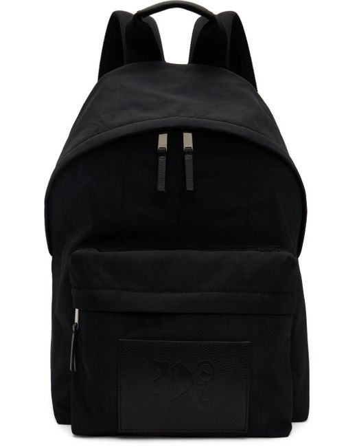 Palm Angels Black Monogram Backpack for men