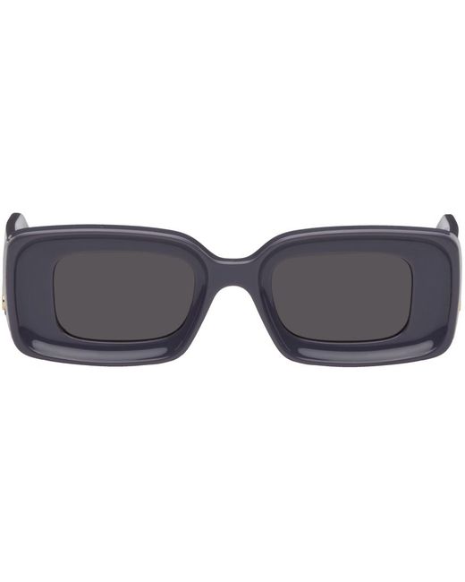Loewe Black Purple Rectangular Sunglasses for men