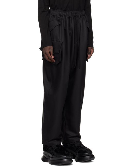 Pantalon cargo noir à fronces Julius pour homme en coloris Black