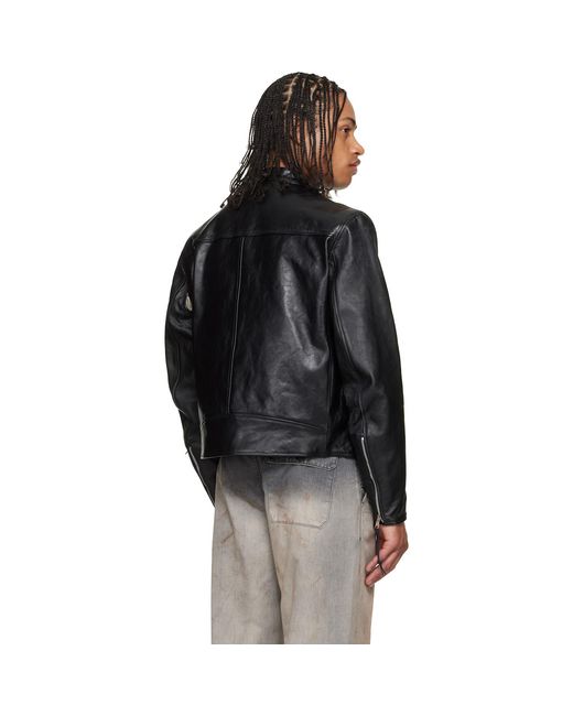 Our Legacy Black Yurei Leather Jacket for men