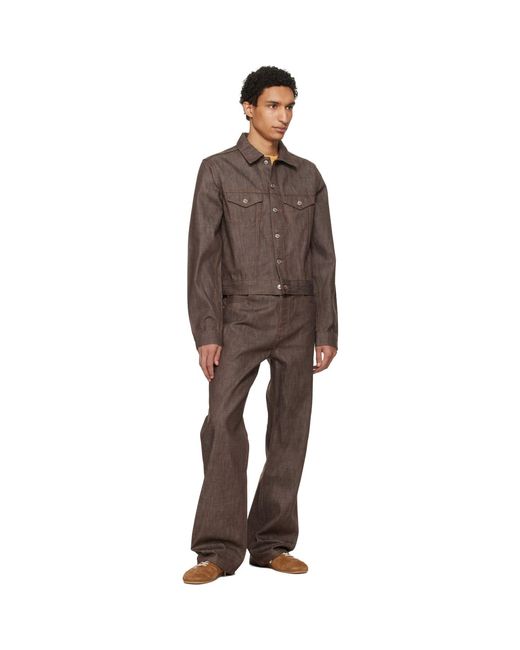 A.P.C. Brown Lenny Denim Jacket for men
