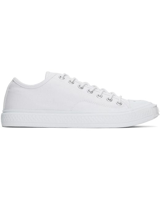 Acne Black White Canvas Sneakers for men