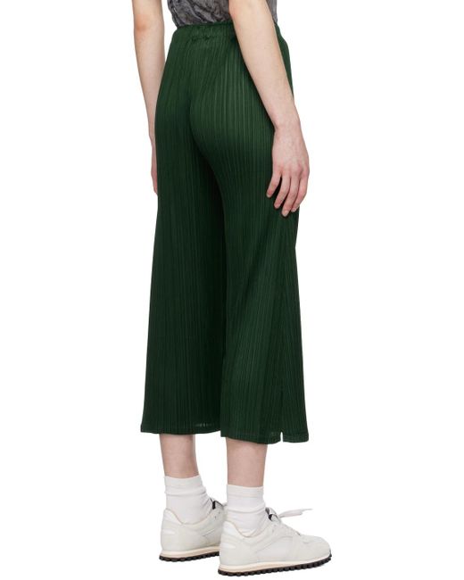 Pleats Please Issey Miyake Green Monthly Colors March Trousers