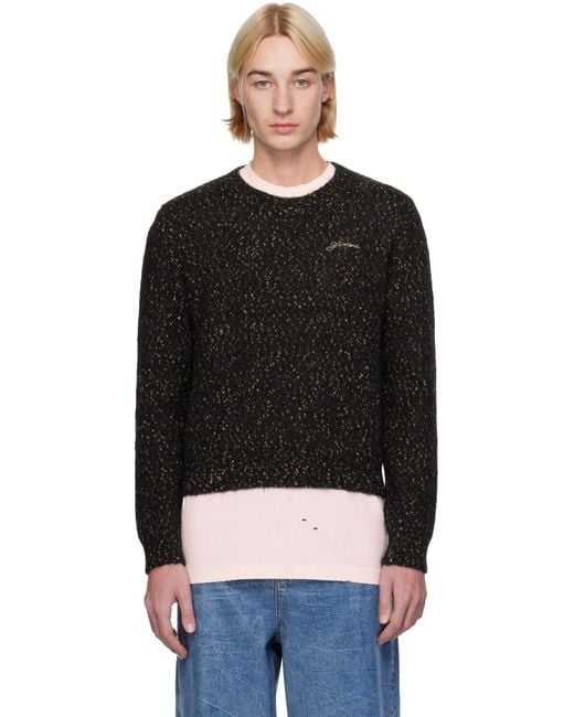 Ganni Black Alpaca & Organic Cotton Sweater for men