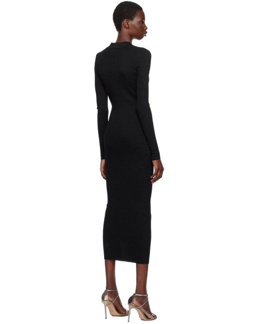 Max Mara Black Frais Midi Dress