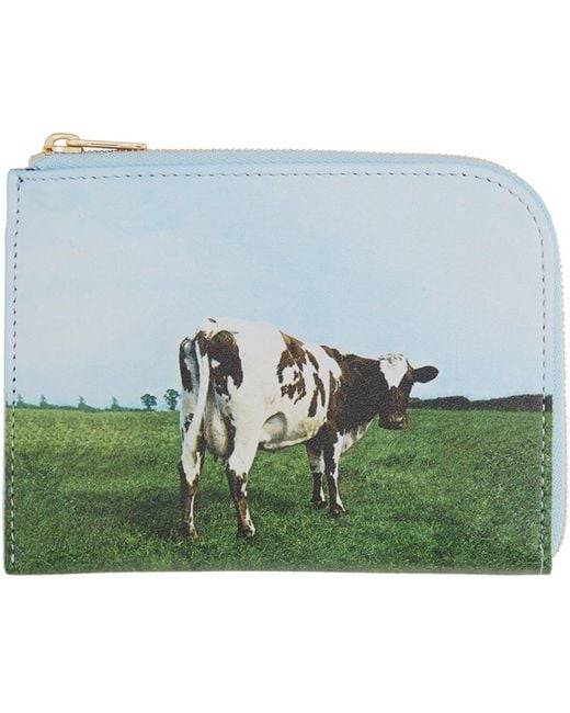Undercover Green Blue Pink Floyd Cow Print Wallet for men