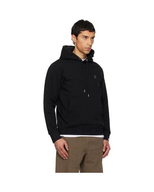 A Bathing Ape Black One Point Pullover Hoodie for men