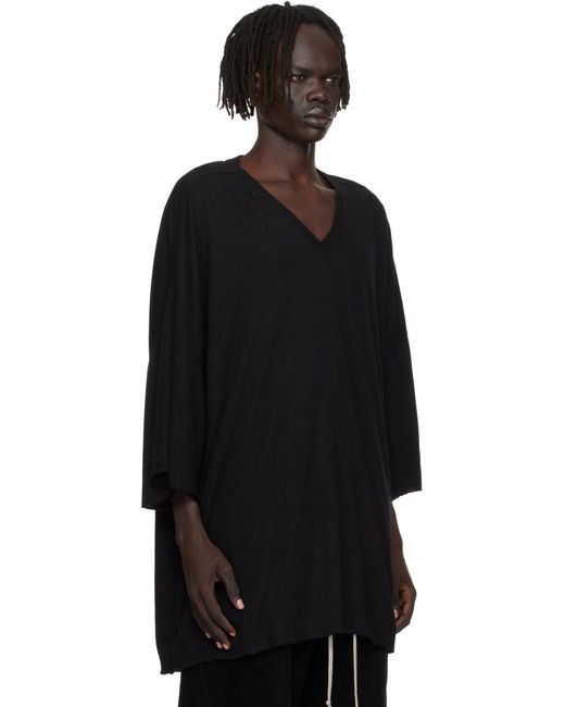 Rick Owens Black Concordians V Tommy T-Shirt for men