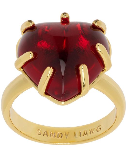 Bague treasure dorée Sandy Liang en coloris Metallic