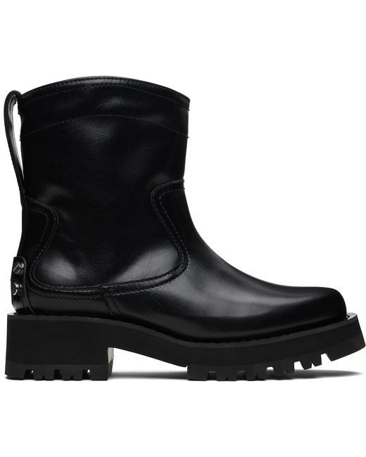 Bottines Noires En Cuir Synthétique Oleatex Ganni en coloris Black