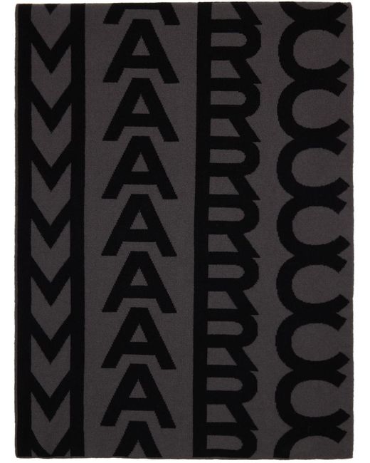 Marc Jacobs Black & Gray Monogram Knit