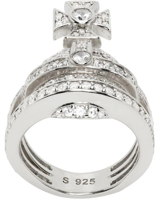Vivienne Westwood Gray Orb Ring