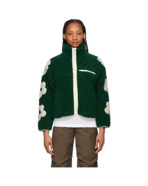 Sandy Liang Green Fleece Grass Jacket