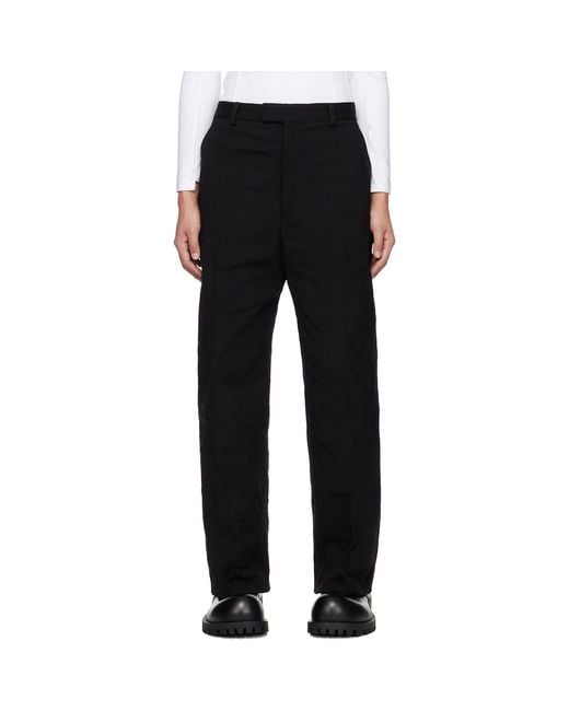 Vetements Black Metalized Wrinkled Tailored Trousers for men