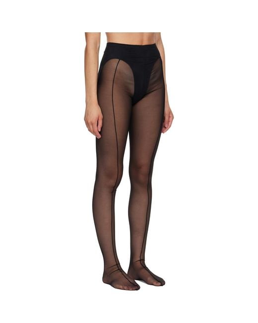 Mugler Black Re/Edit Pantyhose Tights