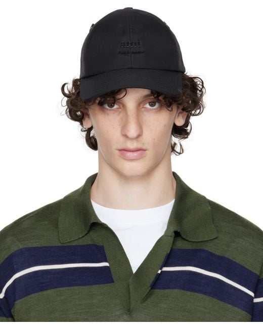 Casquette Noire À Ferrures À Logo AMI pour homme en coloris Black