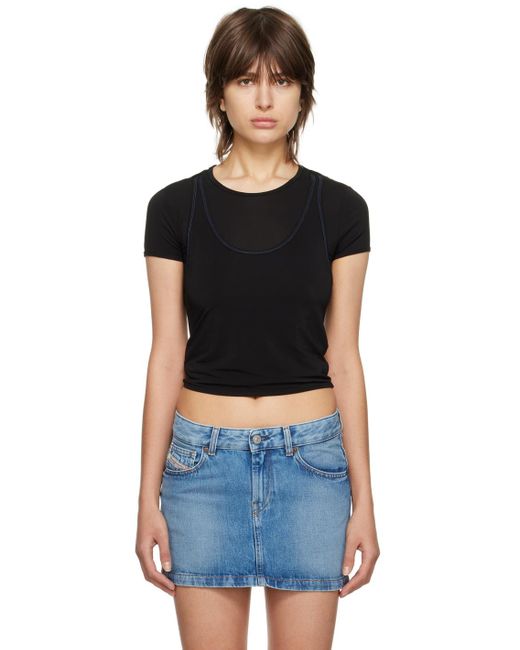 DIESEL Black 't-olap' Two-layered Top