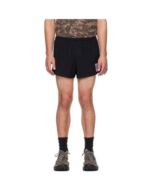 Satisfy Black Space-O 2.5 Running Shorts for men