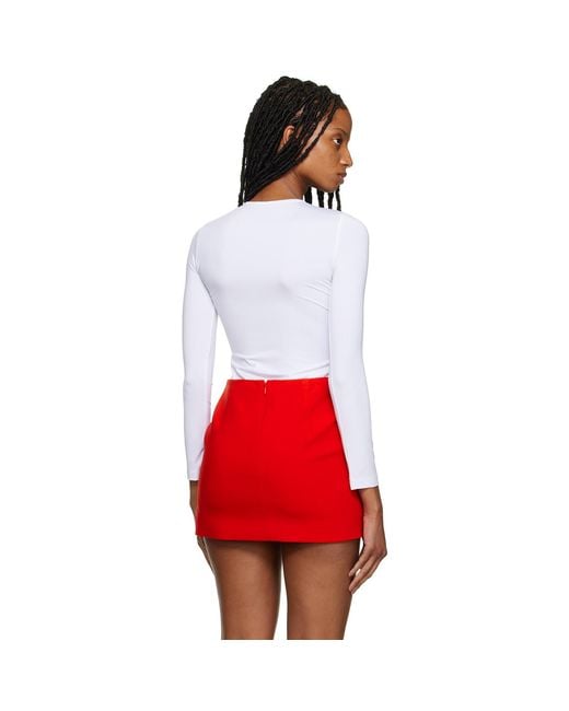 Pushbutton Red Crystal Long Sleeve T-Shirt