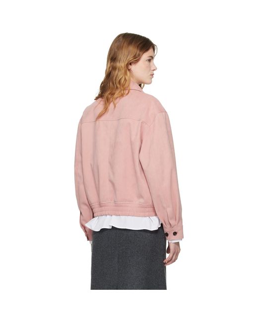 DUNST Orange Collared Faux-Suede Jacket