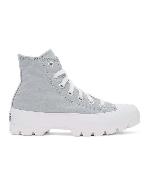 Baskets grises Chuck Taylor All-Star Lugged High-Top Converse en coloris Gray