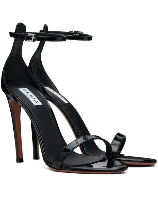 Alaïa sandales à talon aiguille es en cuir de veau Alaïa en coloris Black