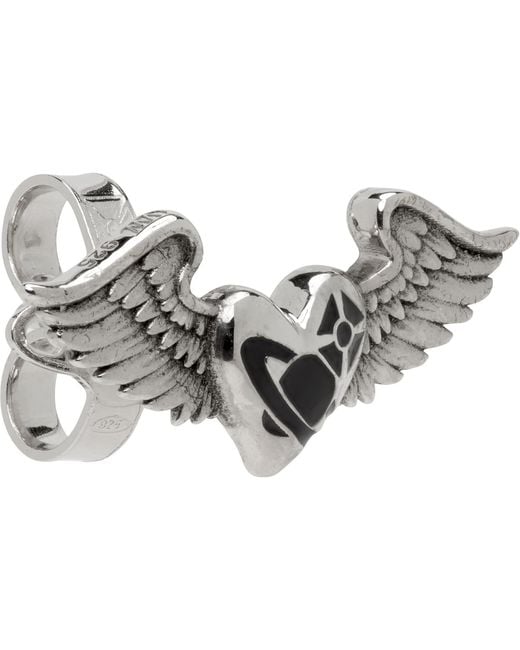 Vivienne Westwood Black Herbert Single Stud Earring for men