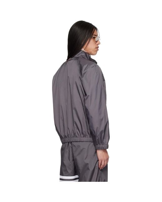 Thom Browne Purple Shiny Ripstop Raglan-Bar Track Jacket for men