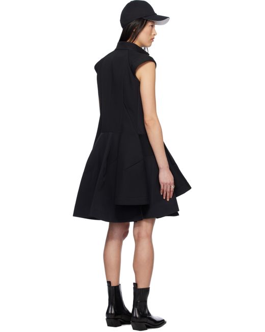 sacaiサカイ★ブラック Matelasse Twill Mix ミニドレス Sacai ブラック Matelasse Twill Mix ミニドレス ブラック | Lyst