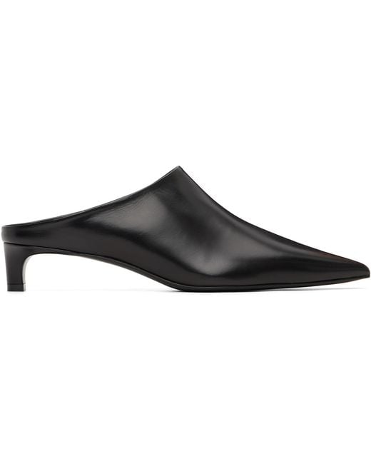 Jil Sander Black Mule Heels